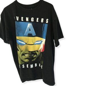 Marvel Avenger's Age of Ultron Unisex Black Short Sleeve Graphic Tee Sz Men's L